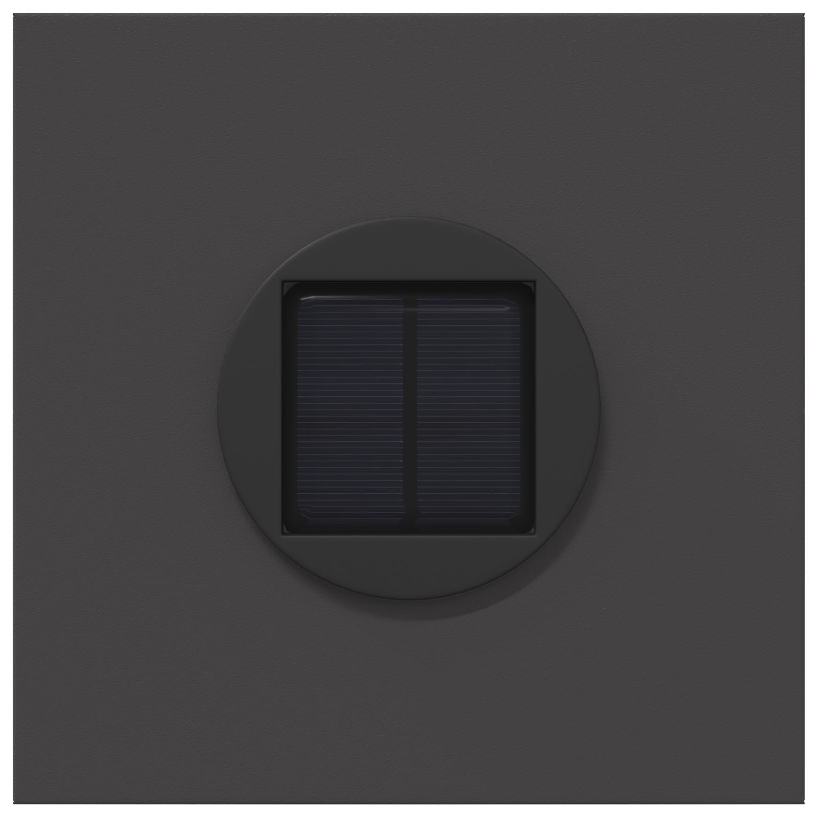 Solar LED sti lys 2 pcs Sort Koldvalset Stål