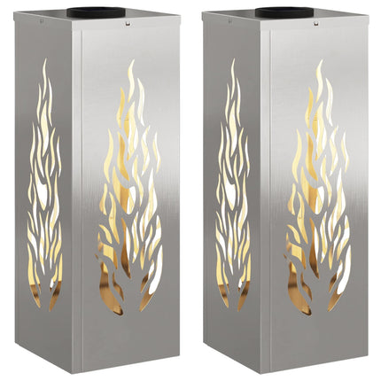 Solar LED sti lys 2 stk. Varm hvid 18 x 18 x 50 cm