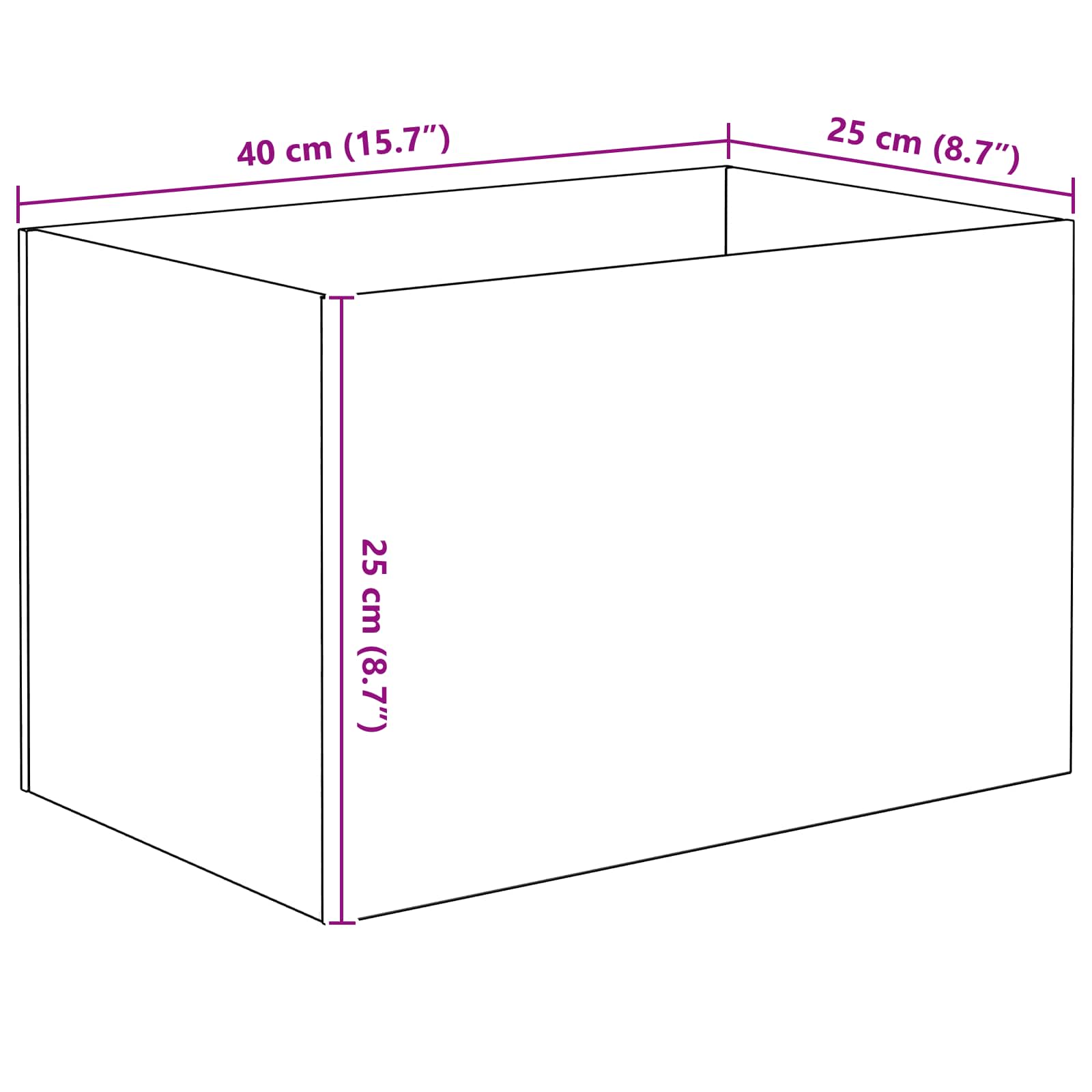 Akvarium med opbevaring Transparent 40 x 25 x 25 cm Glas