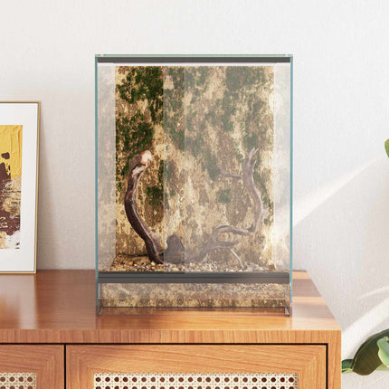 Terrarium med opbevaring Transparent 30 x 30 x 40 cm Glas