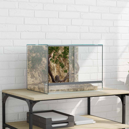Terrarium med opbevaring Transparent 40 x 30 x 30 cm Glas
