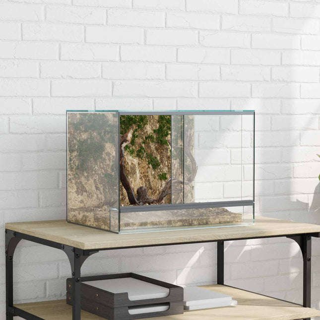 Terrarium med opbevaring Transparent 40 x 30 x 30 cm Glas