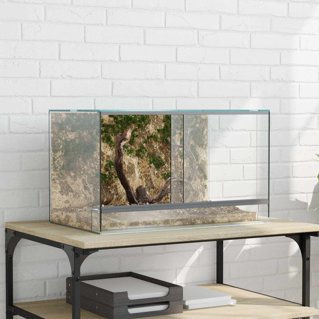 Terrarium med opbevaring Transparent 50 x 30 x 30 cm Glas