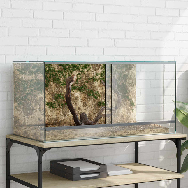 Terrarium med opbevaring Transparent 80 x 40 x 40 cm Glas
