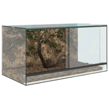 Terrarium med opbevaring Transparent 80 x 40 x 40 cm Glas