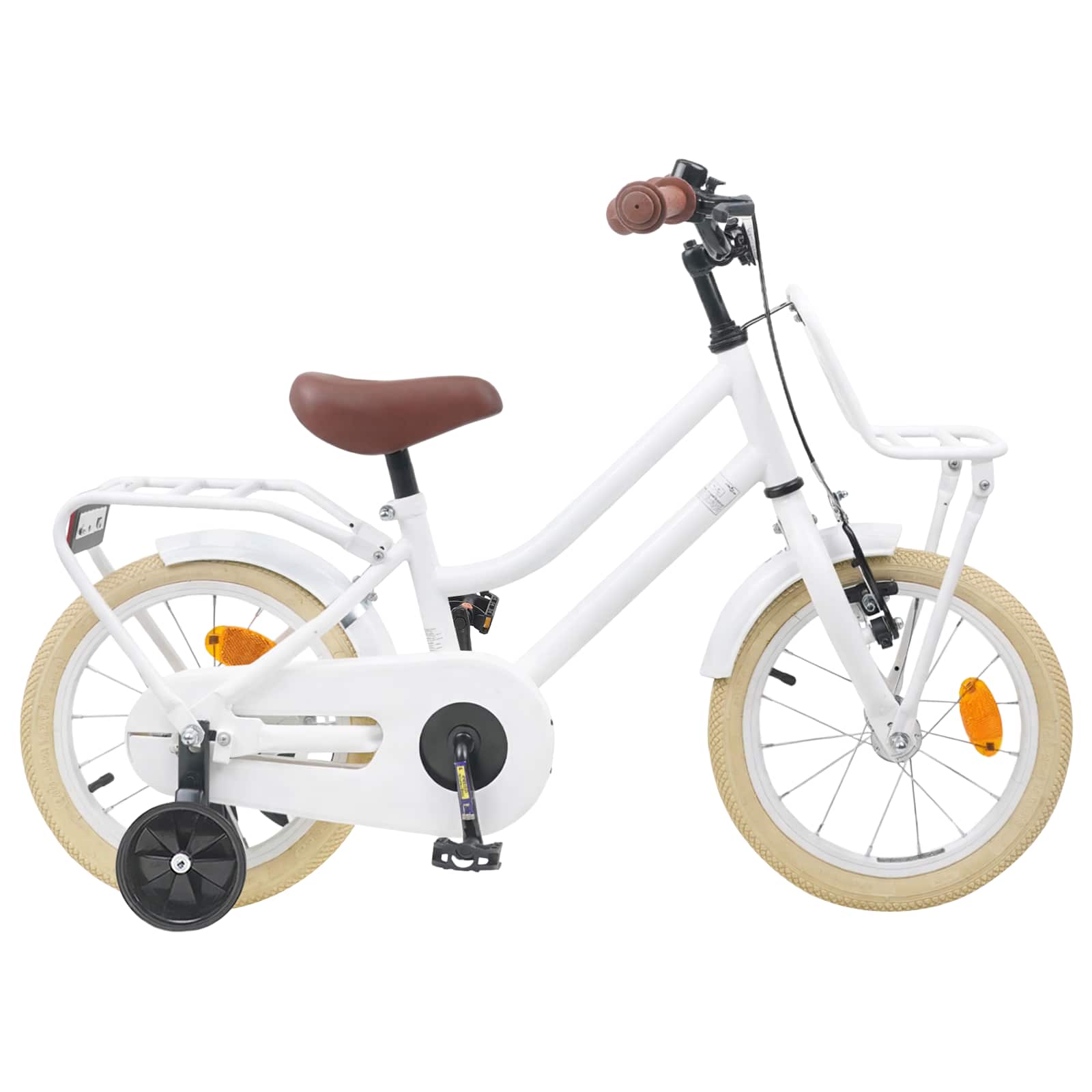 Børnecykel 14 tommer anbefalet til 3-5 år gammel Hvid