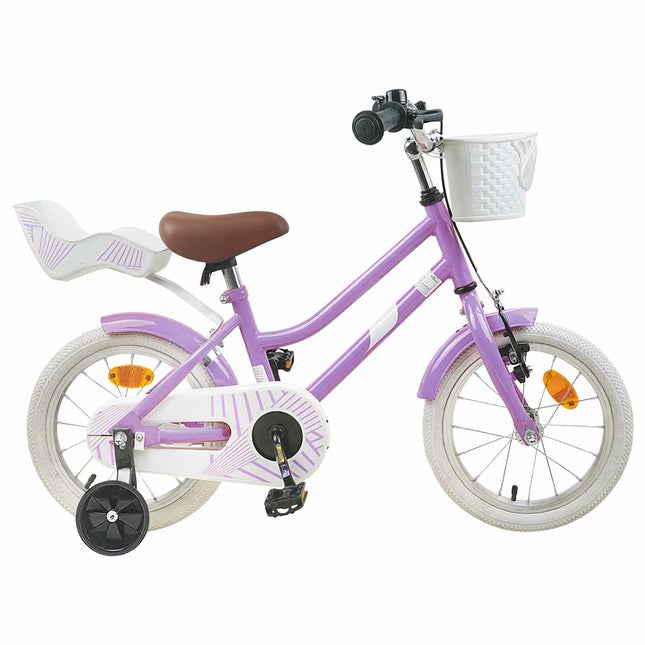 Børnecykel 14 tommer anbefalet til 3-5 år gammel Lilla