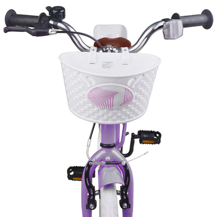 Børnecykel 18 tommer til 5-7 år gammel Lilla