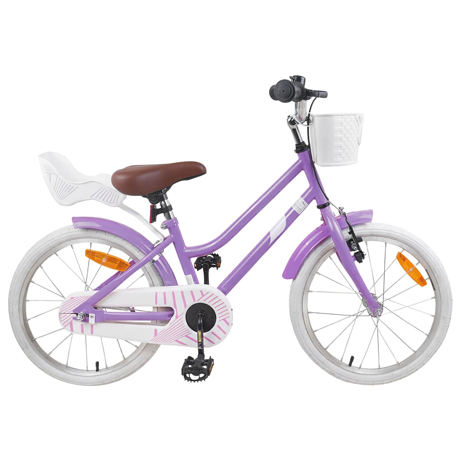 Børnecykel 18 tommer til 5-7 år gammel Lilla