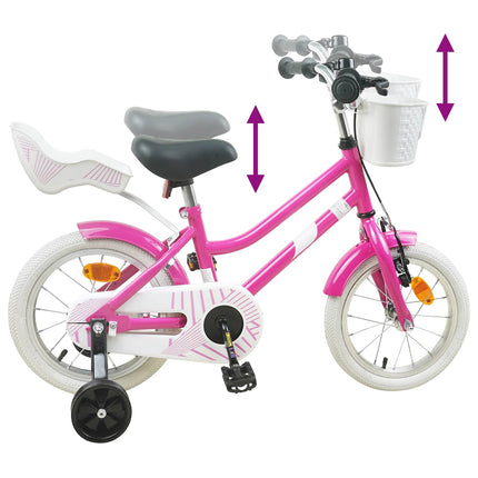Børnecykel 12 tommer til 2-4 år gamle Mørk pink