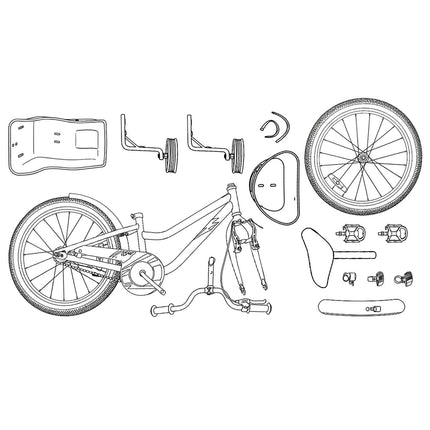 Børnecykel 16 tommer til 4-6 år gamle Mørk pink