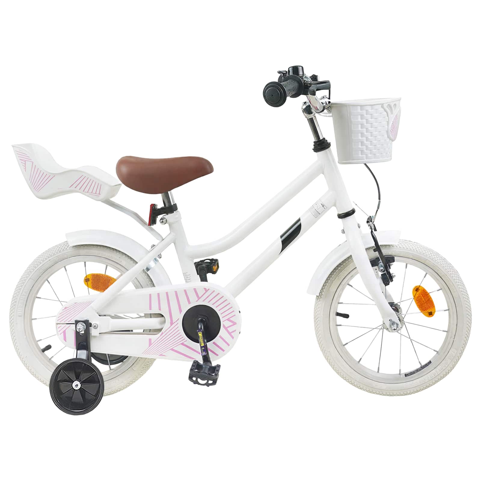 Børnecykel 16 tommer til 4-6 år gamle Hvid