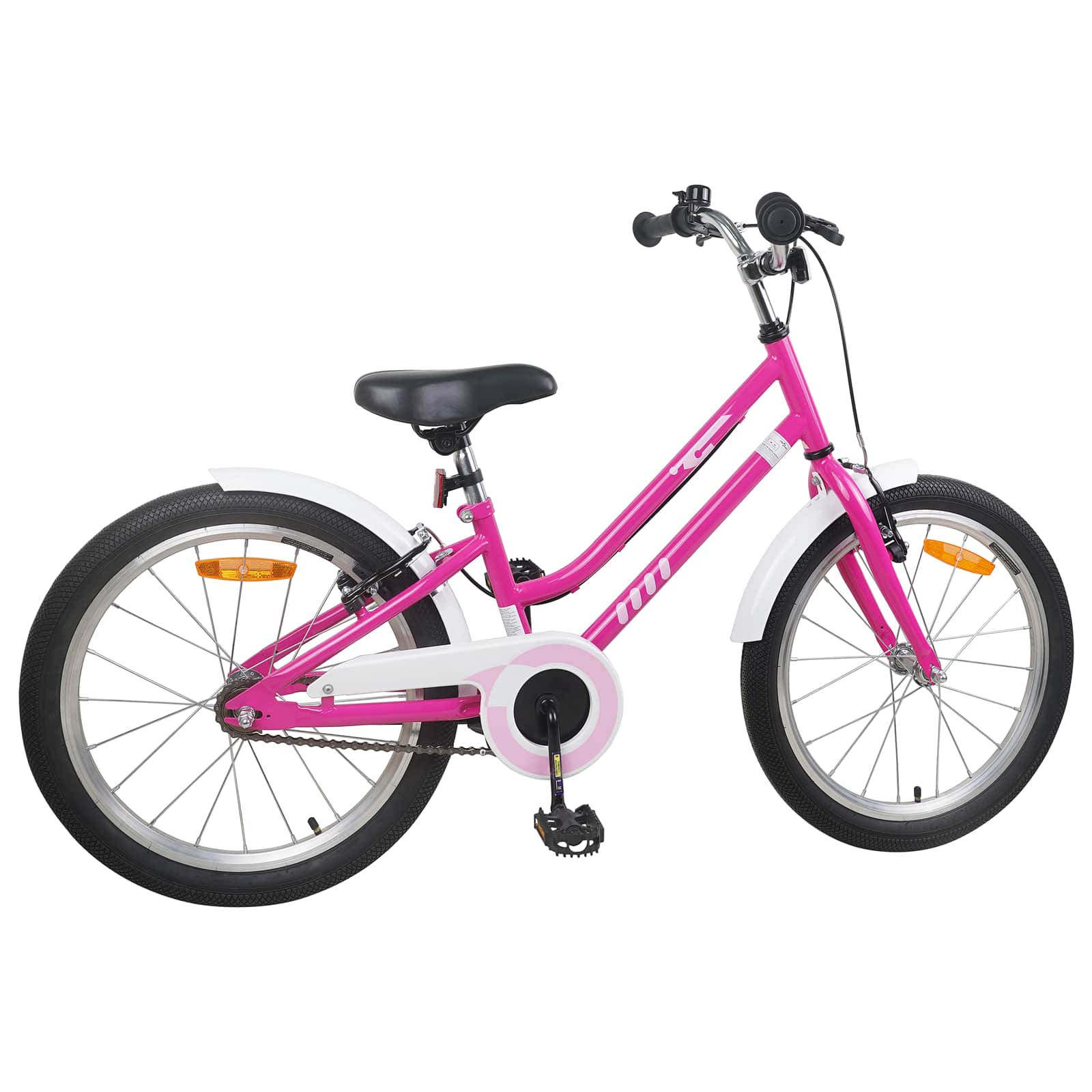 Børnecykel 24 tommer til 8-12 år Pink Hvid