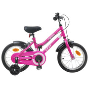 Børnecykel 14 tommer anbefalet til 3-5 år gammel Pink Sort