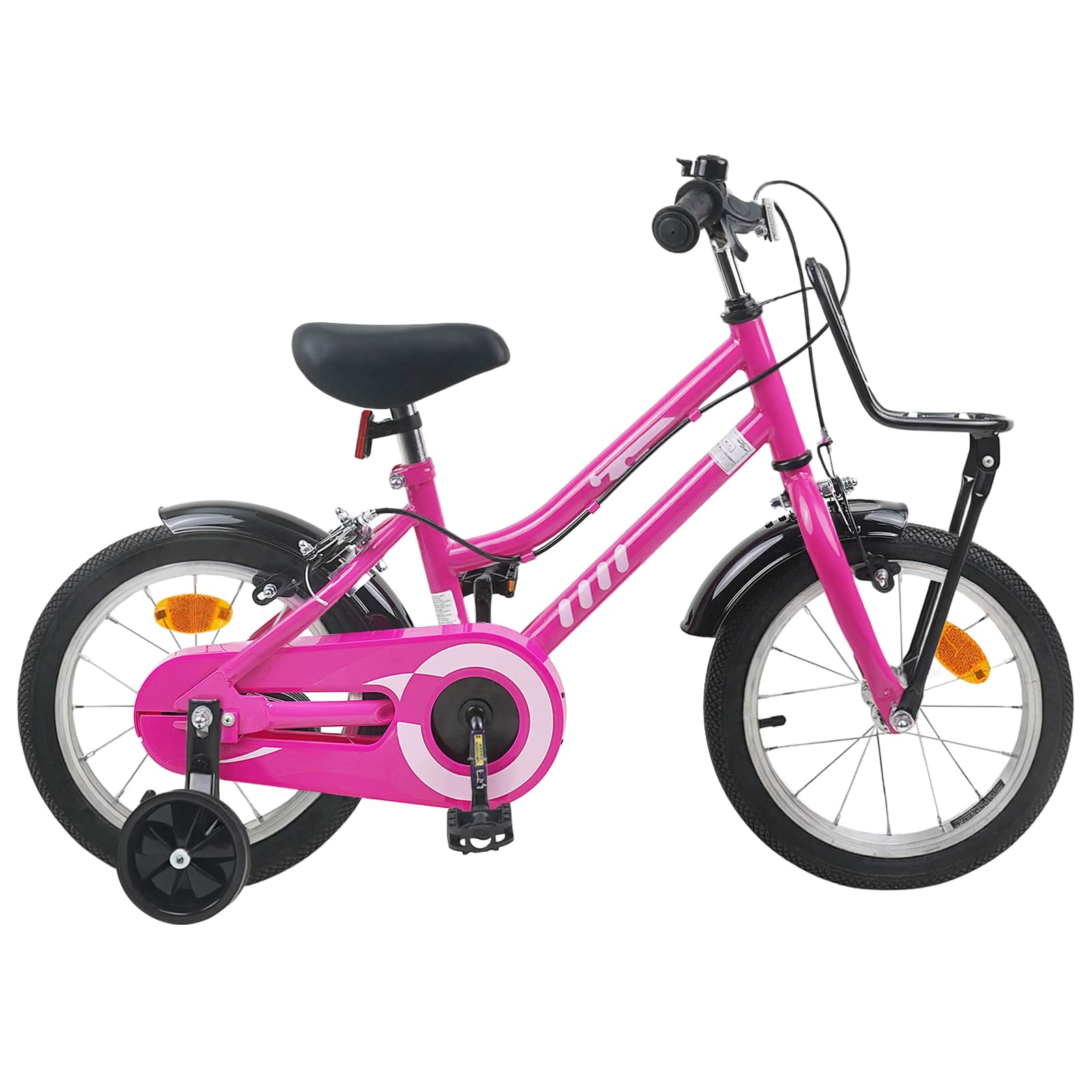 Børnecykel 12 tommer til 2-4 år gamle Pink og Sort