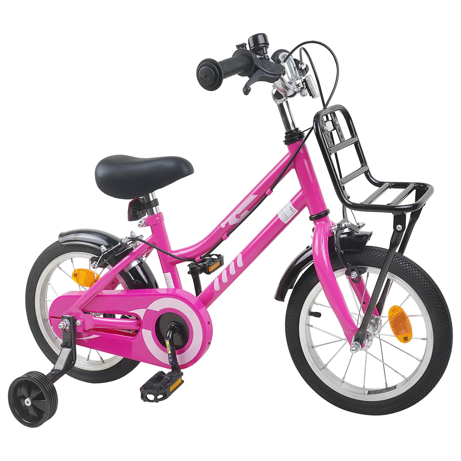 Børnecykel 16 tommer til 4-6 år gamle Pink og Sort