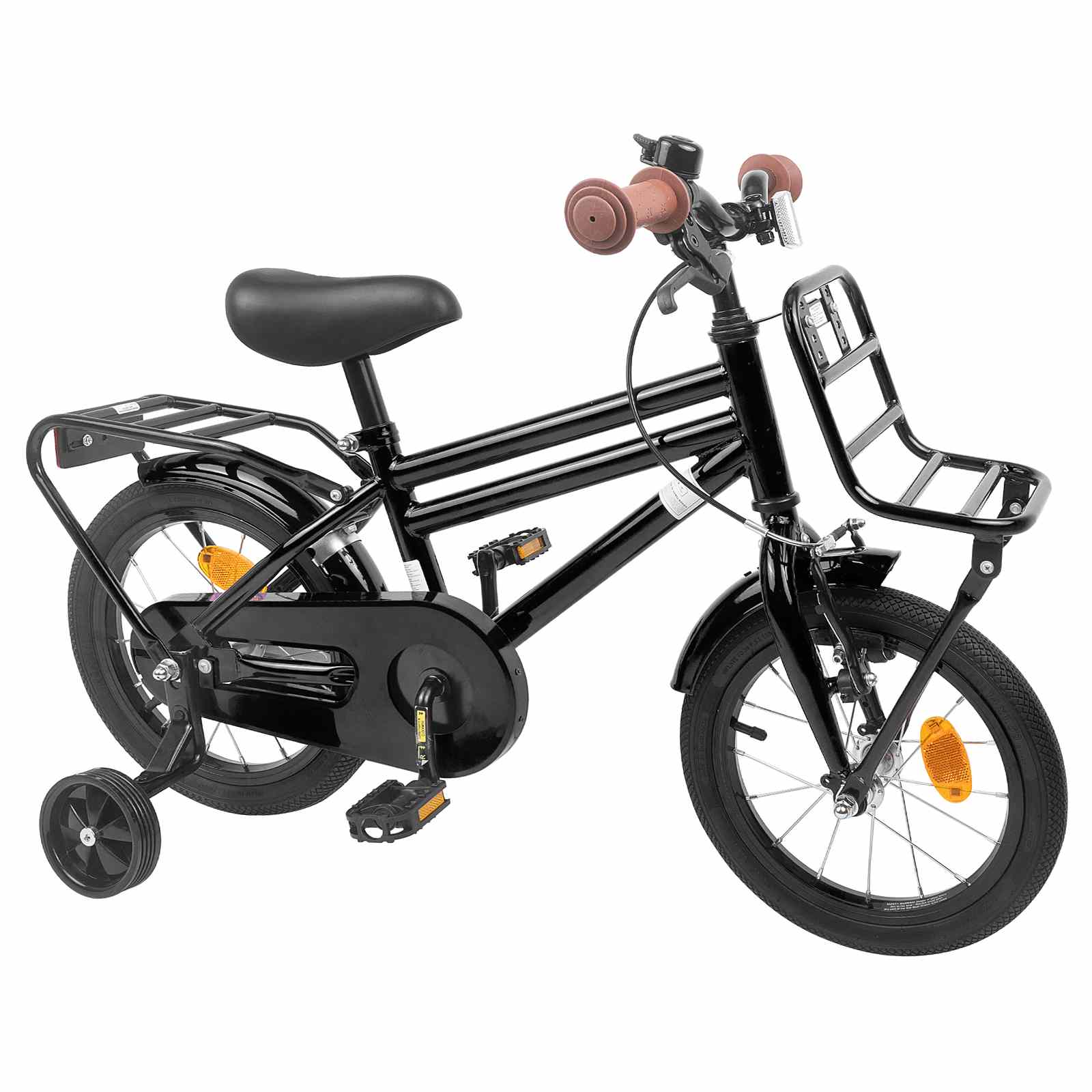 Børnecykel 12 tommer til 2-4 år gamle Sort