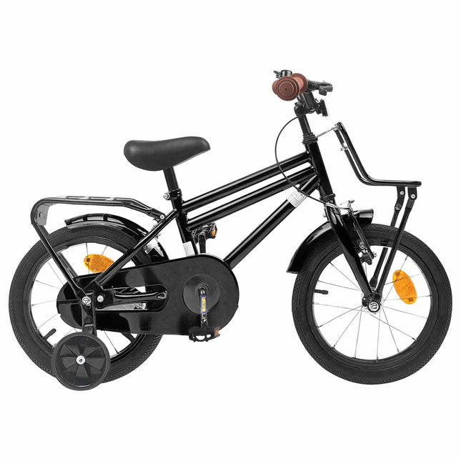 Børnecykel 14 tommer anbefalet til 3-5 år gammel Sort