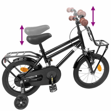 Børnecykel 16 tommer til 4-6 år gamle Sort