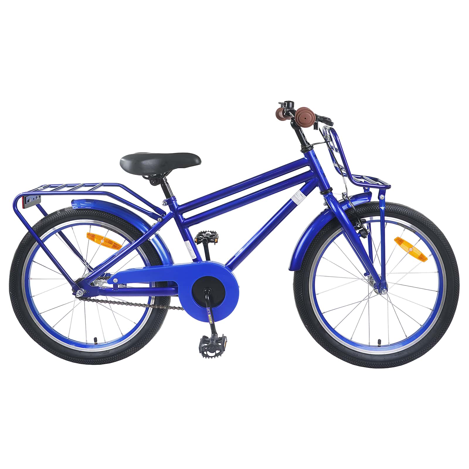 Børnecykel 18 tommer til 5-7 år gammel Mørk blå