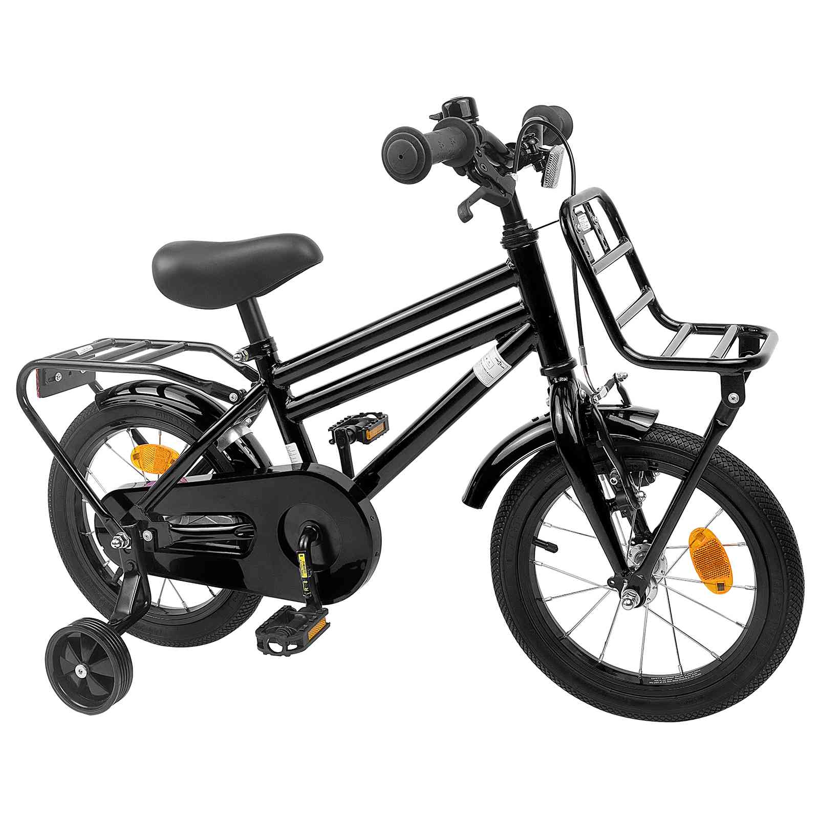 Børnecykel 12 tommer til 2-4 år gamle Sort