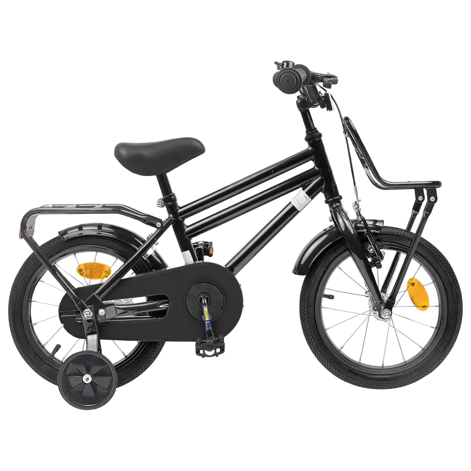 Børnecykel 16 tommer til 4-6 år gamle Sort