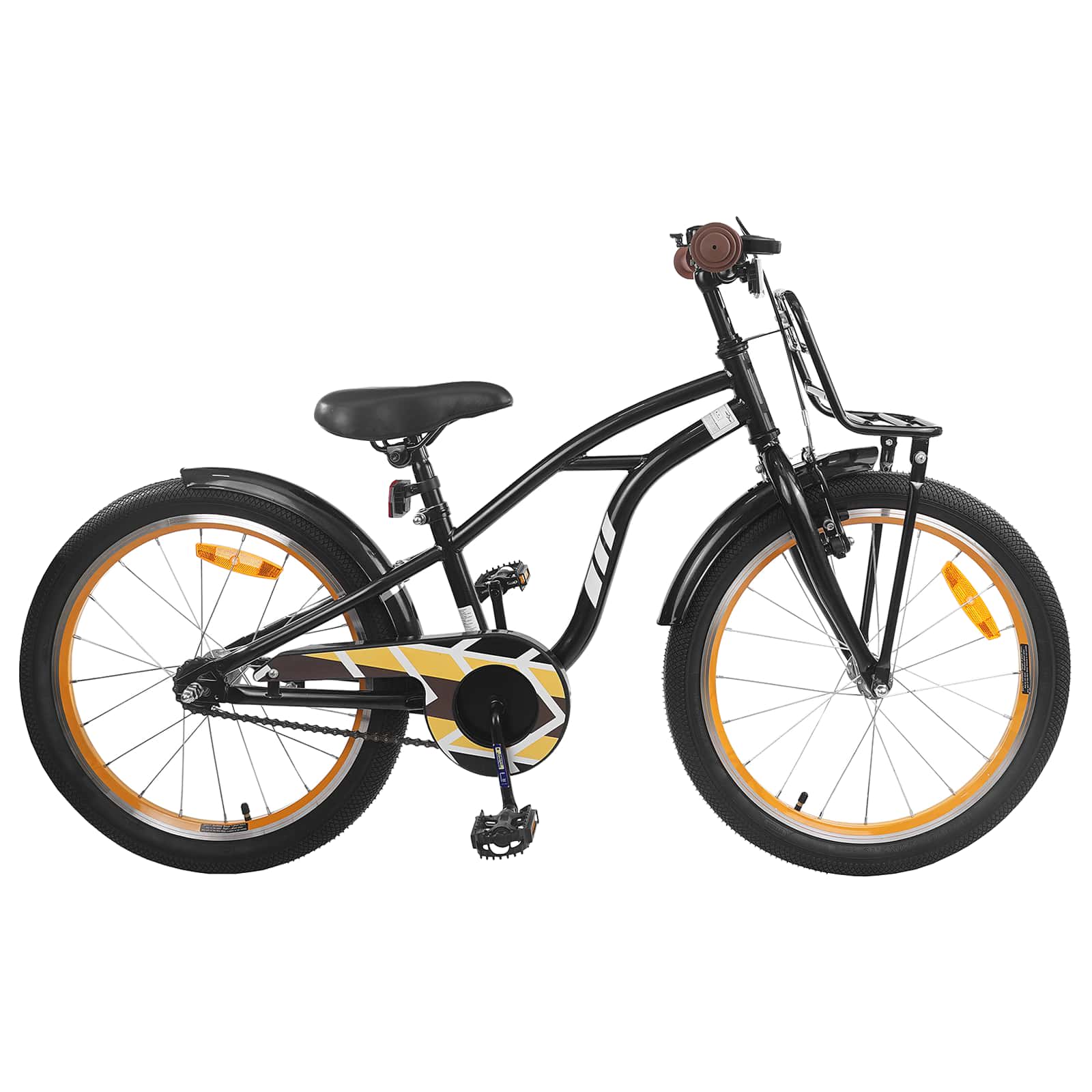 Børnecykel 18 tommer til 5-7 år gammel Sort