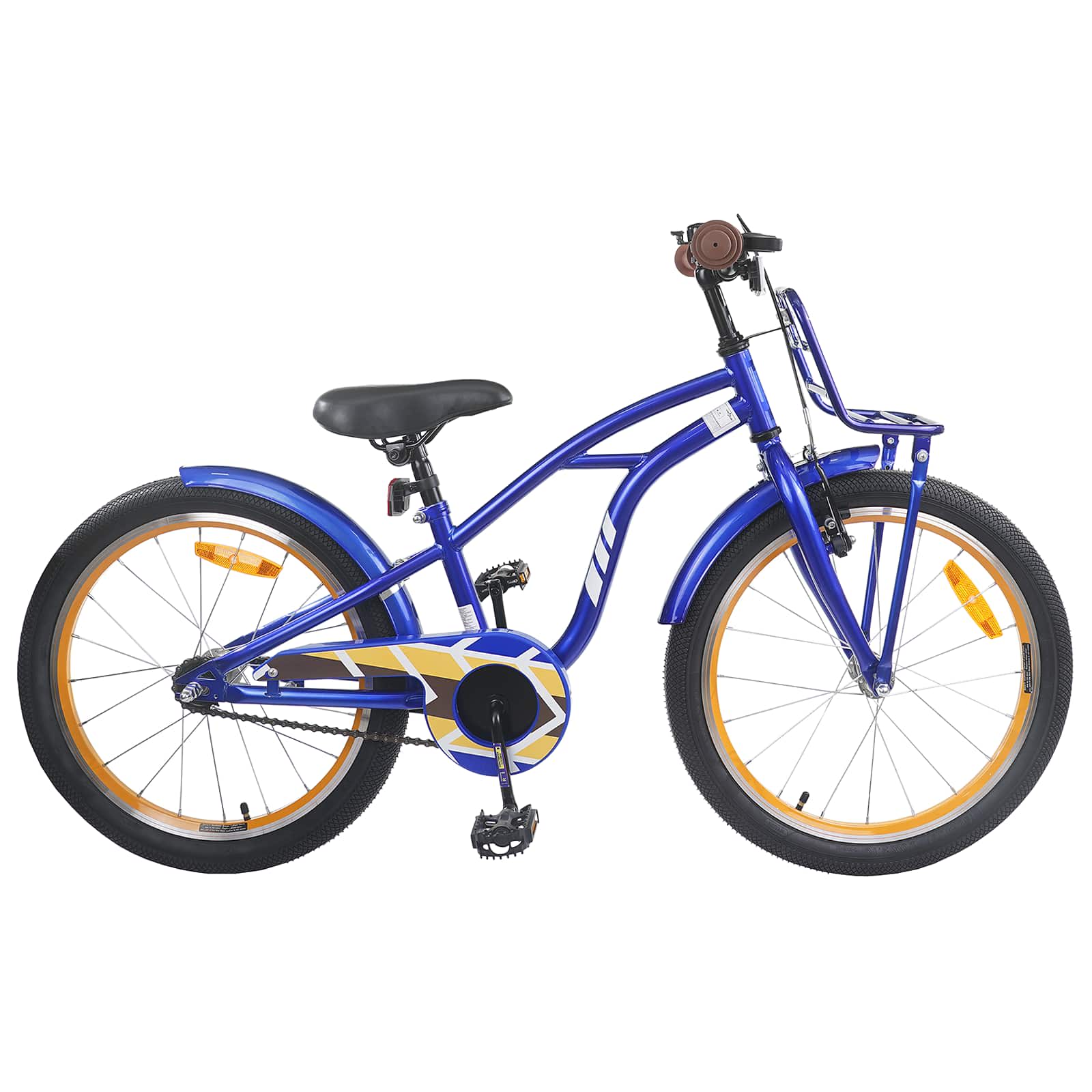 Børnecykel 18 tommer til 5-7 år gammel Mørk blå