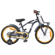 Børnecykel 16 tommer til 4-6 år gamle Mørkegrå
