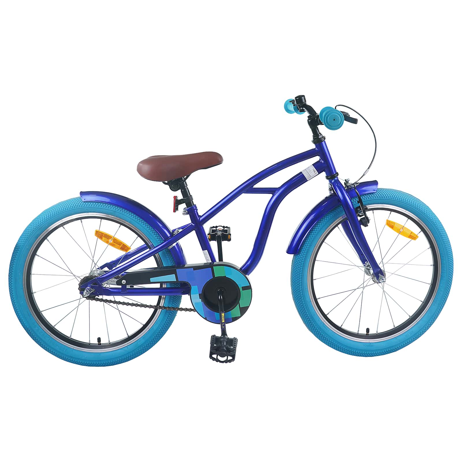 Børnecykel 18 tommer til 5-7 år gammel Mørk blå