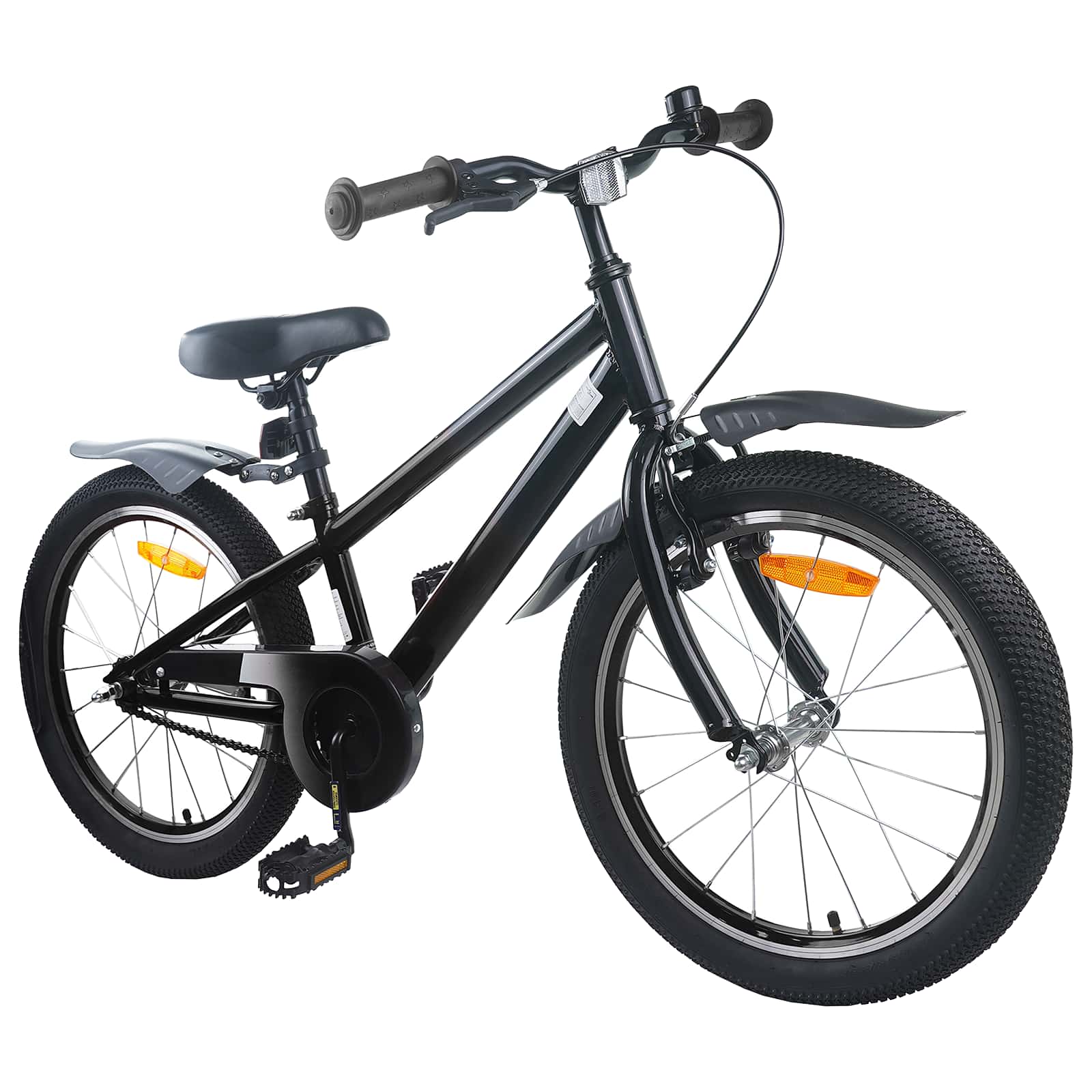 Børnecykel 20 tommer til børn i alderen 6-11 år Sort