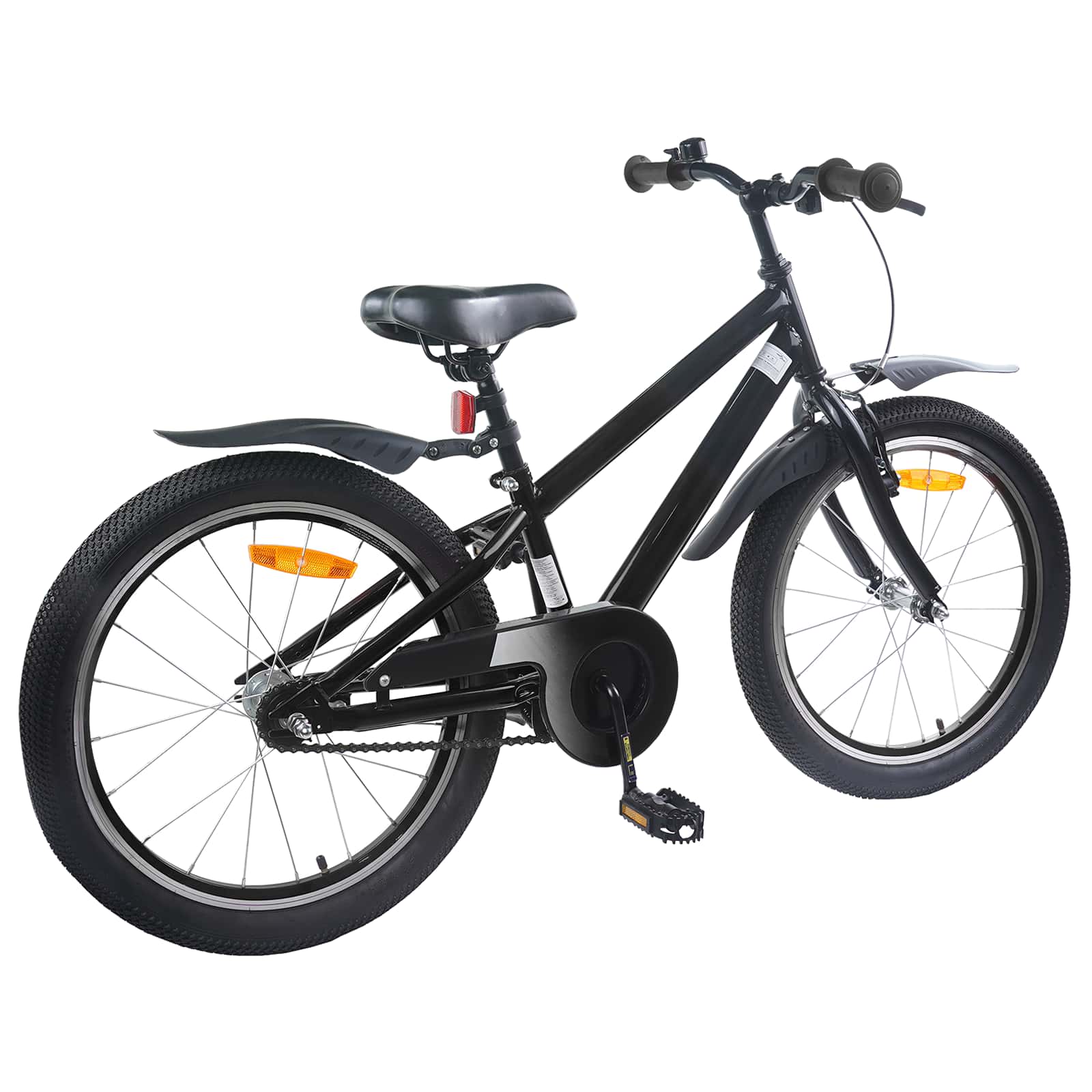 Børnecykel 20 tommer til børn i alderen 6-11 år Sort