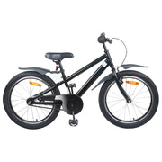 Børnecykel 20 tommer til børn i alderen 6-11 år Sort