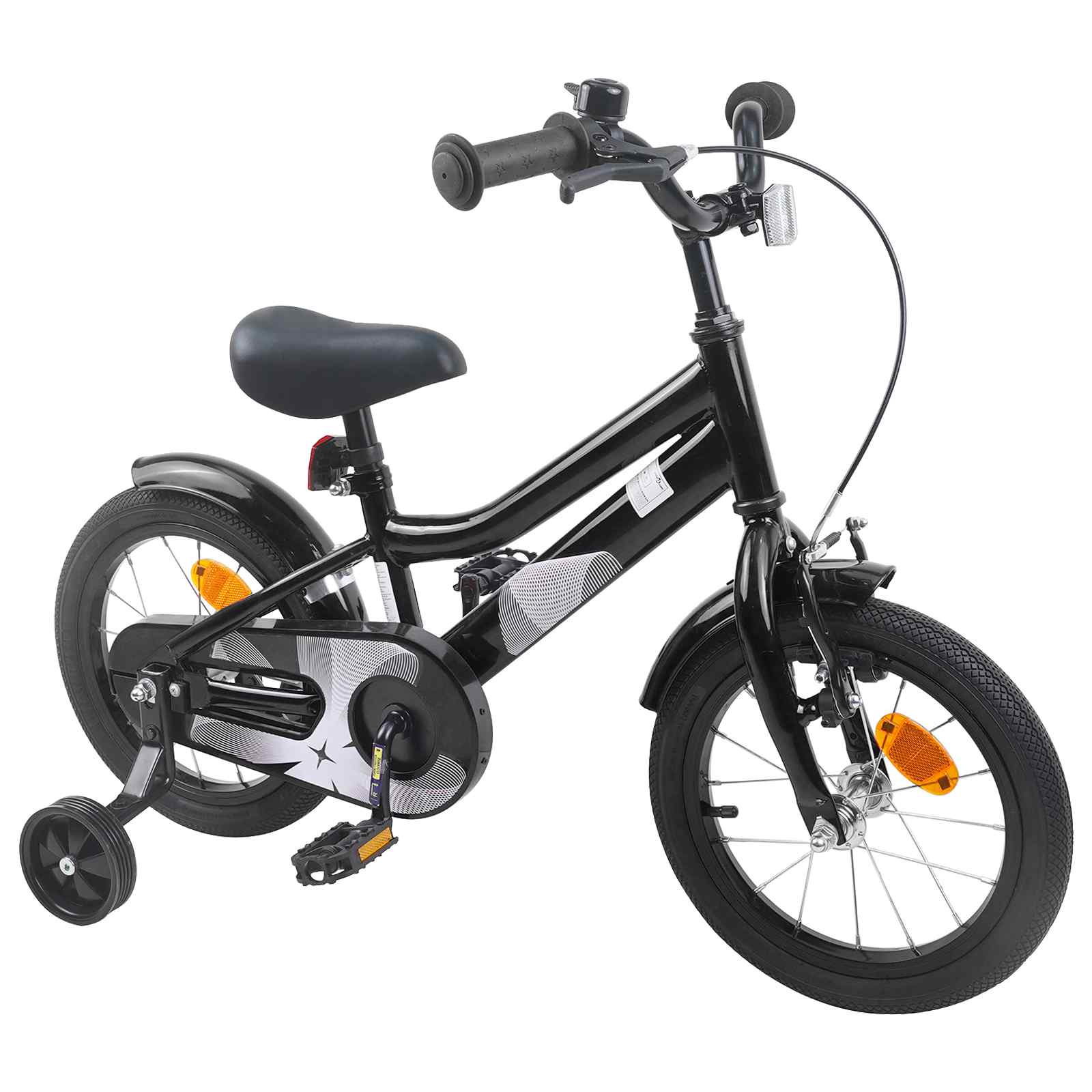 Børnecykel 12 tommer til 2-4 år gamle Sort