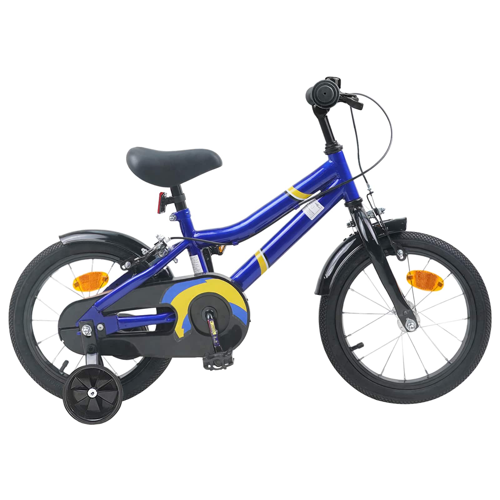 Børnecykel 12 tommer til 2-4 år gamle Blå og Sort