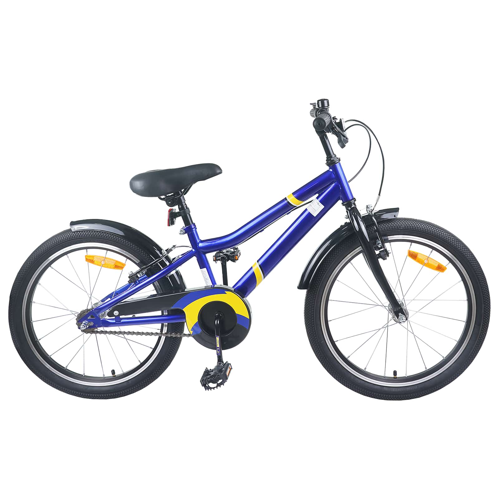 Børnecykel 20 tommer til børn i alderen 6-11 år Blå Sort