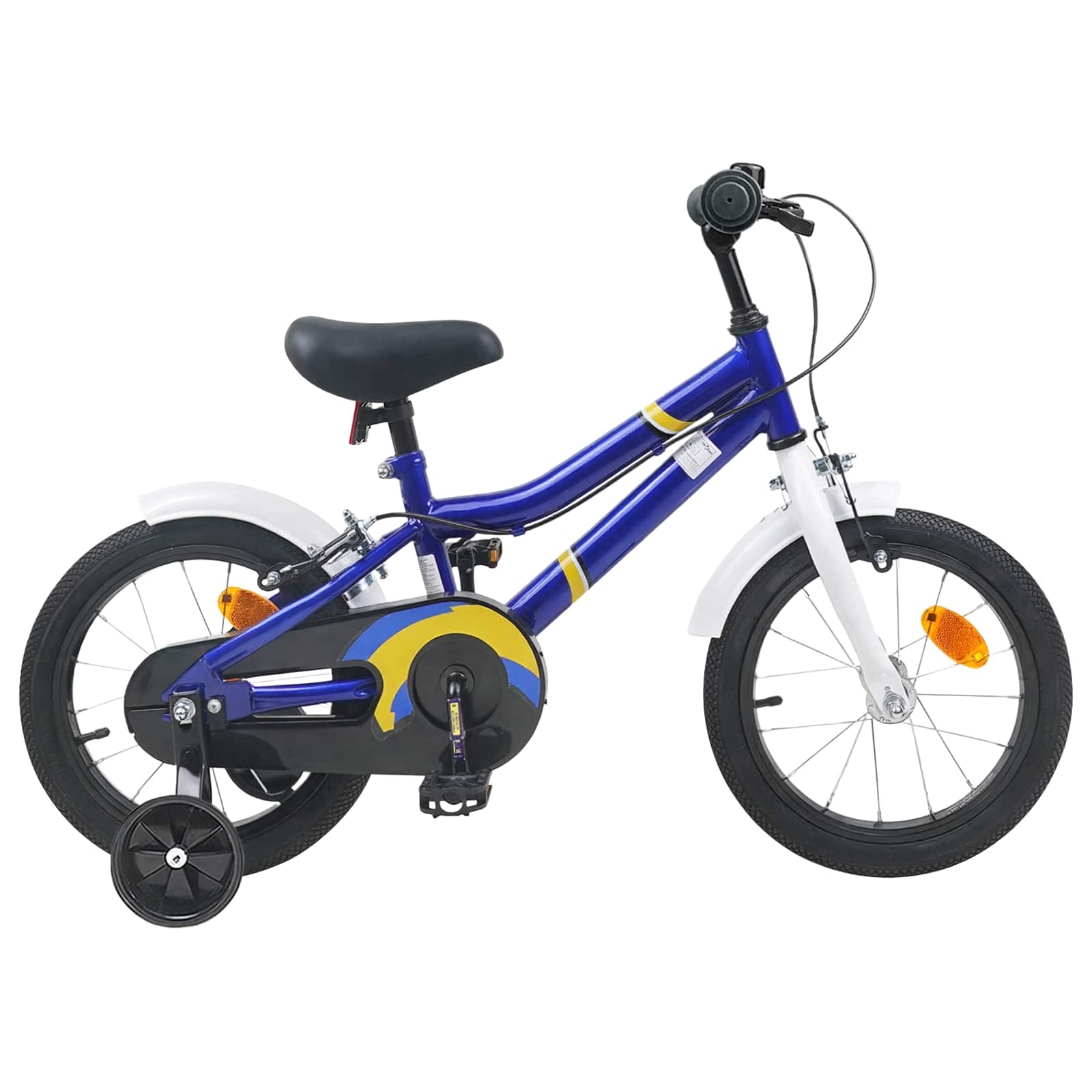 Børnecykel 12 tommer til 2-4 år gamle Blå hvid