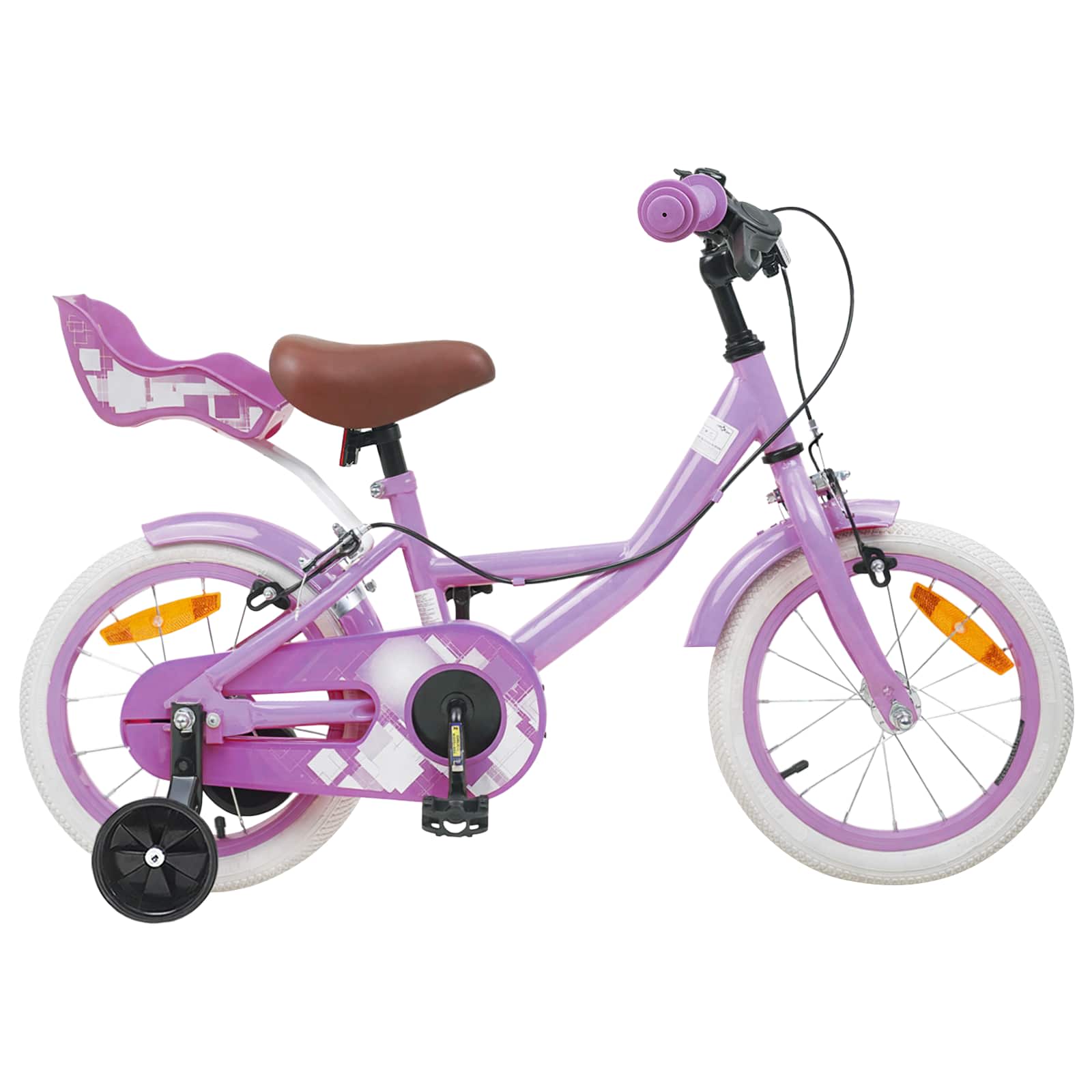 Børnecykel 14 tommer anbefalet til 3-5 år gammel Lilla
