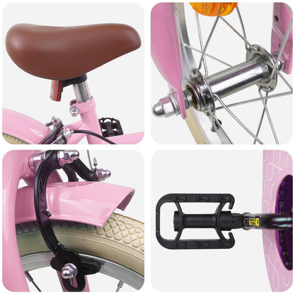 Børnecykel 12 tommer til 2-4 år gamle Lys pink