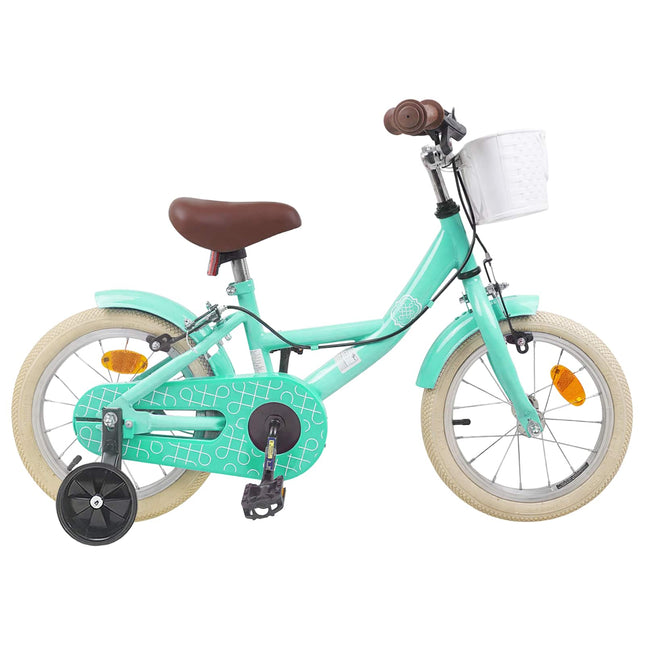 Børnecykel 16 tommer til 4-6 år gamle Havgrøn