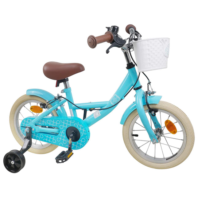 Børnecykel 14 tommer anbefalet til 3-5 år gammel Lyseblå