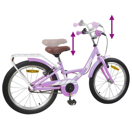 Børnecykel 20 tommer til børn i alderen 6-11 år Lilla