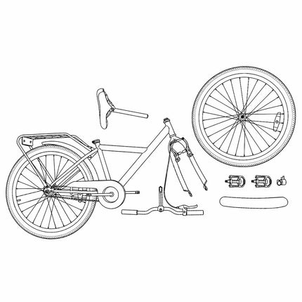 Børnecykel 20 tommer til børn i alderen 6-11 år Lilla