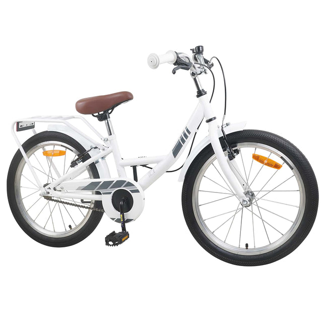 Børnecykel 20 tommer til børn i alderen 6-11 år Hvid