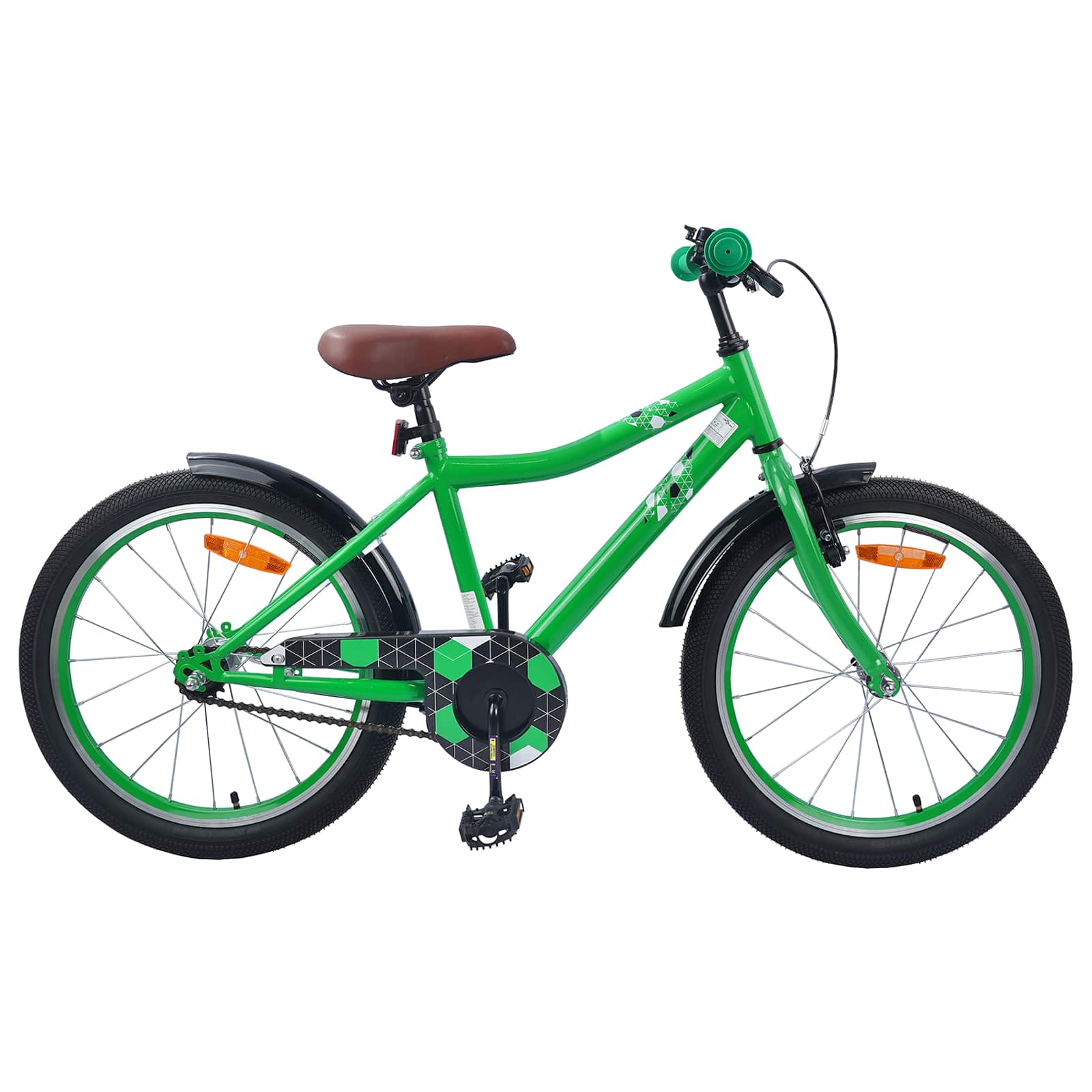 Børnecykel 18 tommer til 5-7 år gammel Grøn