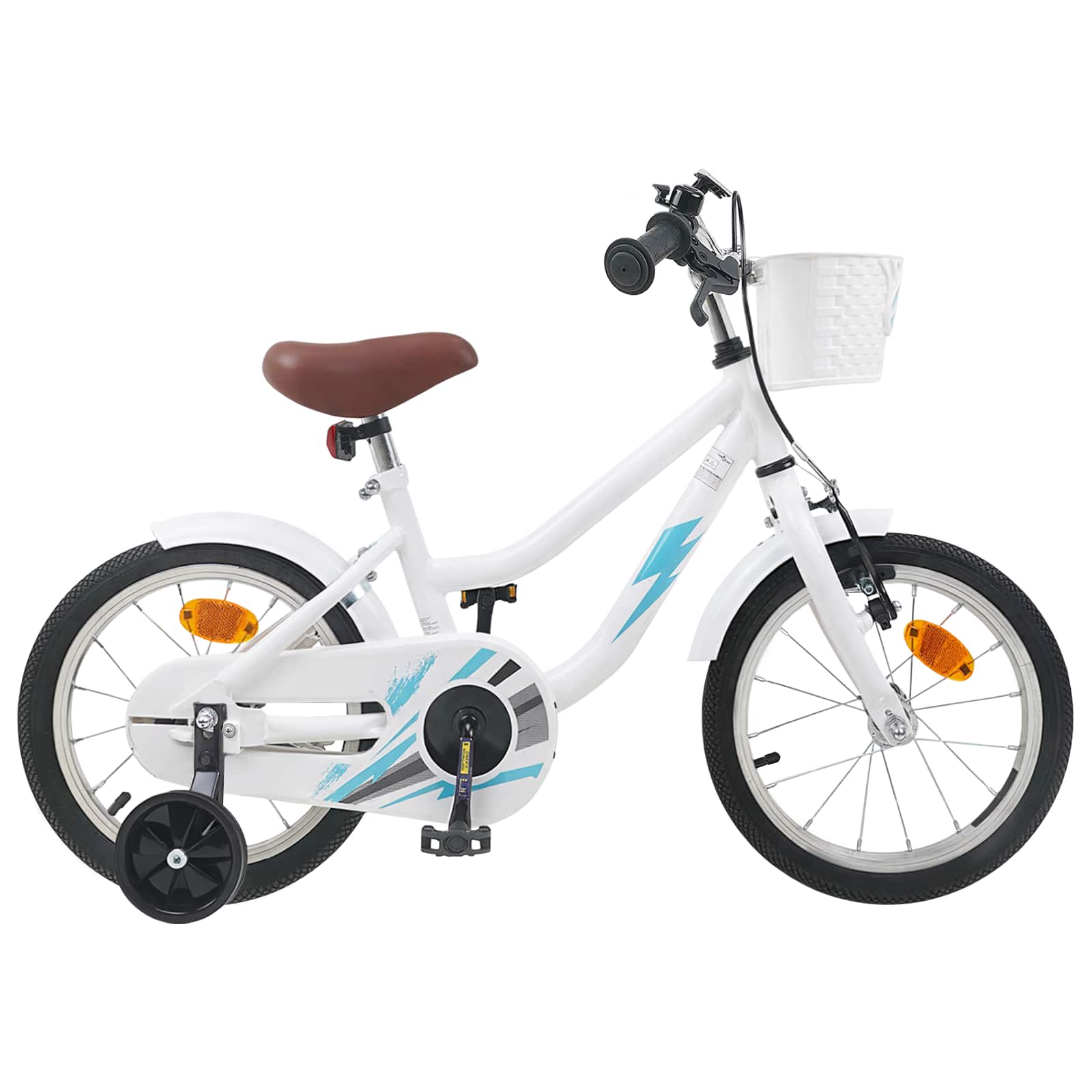 Børnecykel 16 tommer til 4-6 år gamle Hvid
