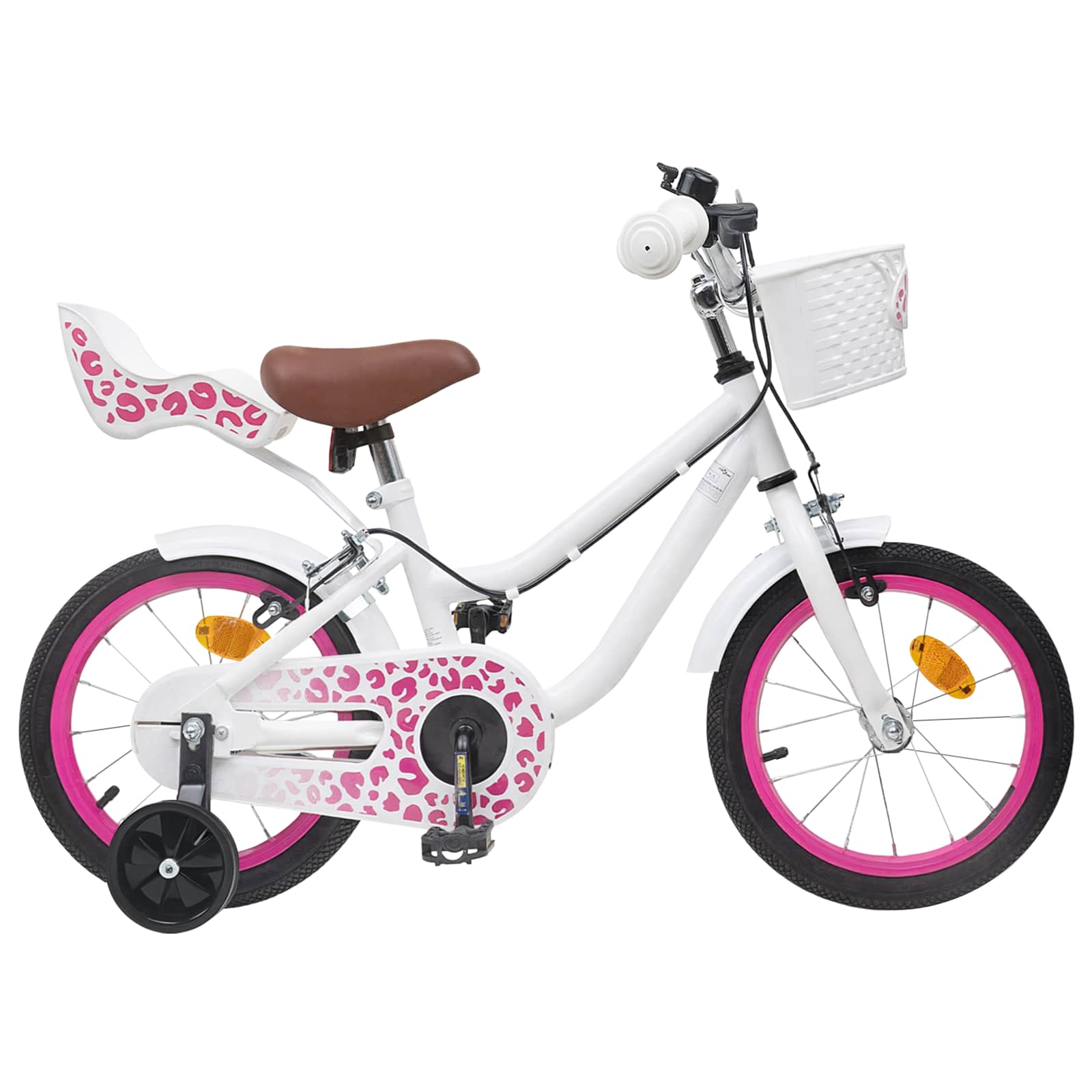 Børnecykel Med Trænehjul 12 tommer til 2-4 år gamle Hvid