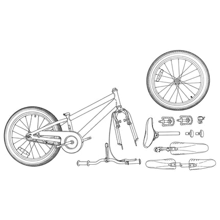 Børnecykel 20 tommer til børn i alderen 6-11 år Sort