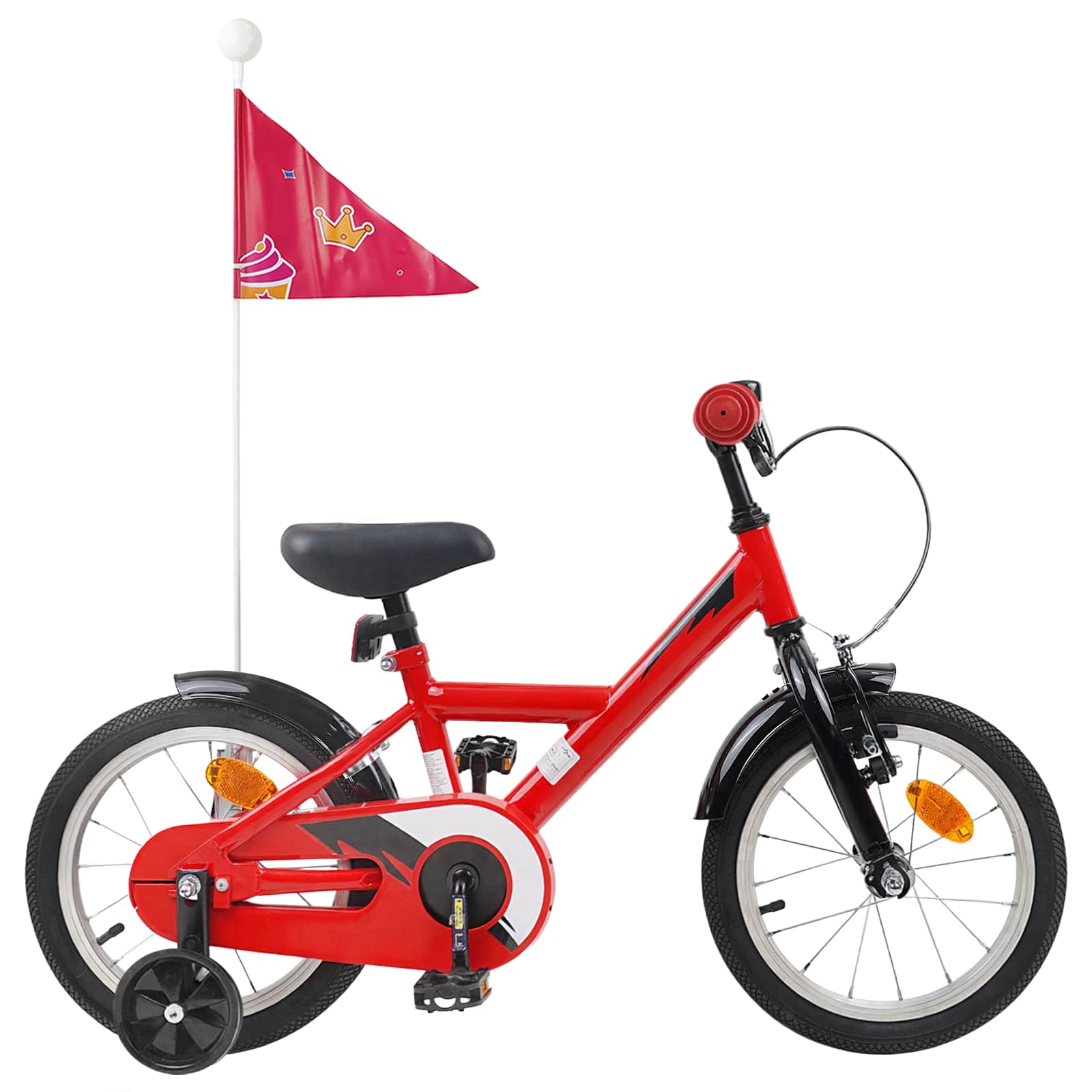Børnecykel 14 tommer anbefalet til 3-5 år gammel Rød