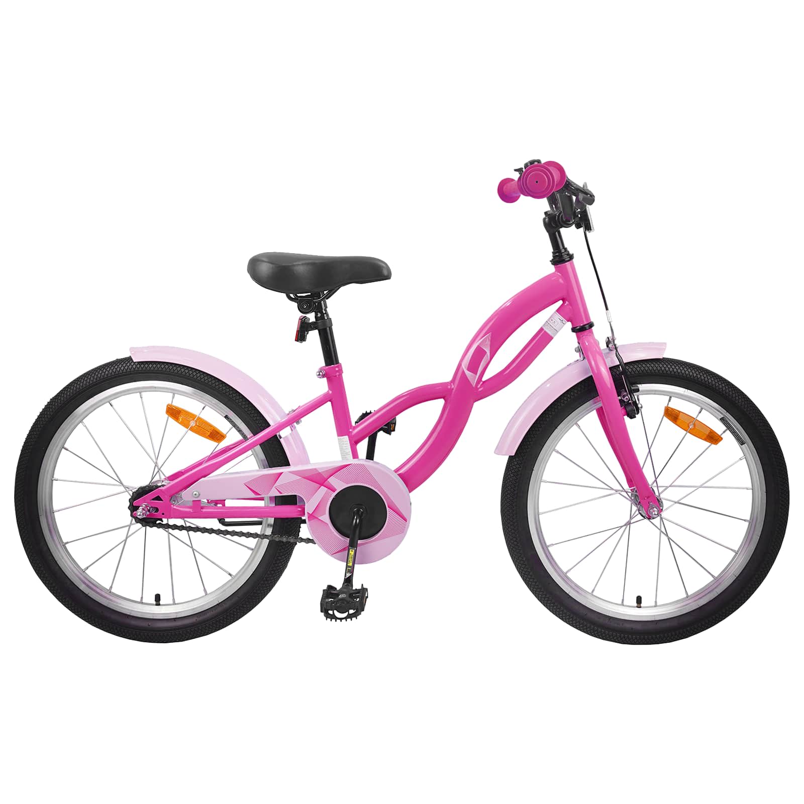 Børnecykel 20 tommer til børn i alderen 6-11 år Mørk pink